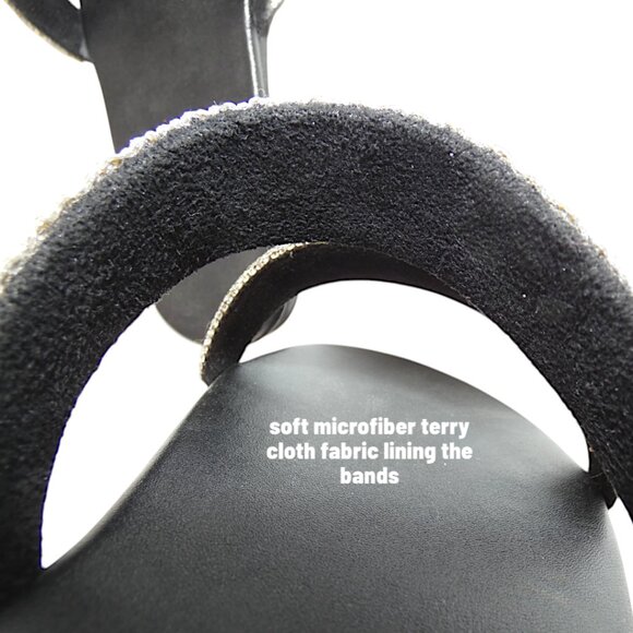 Rhinestone Double Strap Black Slide Spa Pool Sandals Blingcore Y2K Glam EU 38 - Picture 11 of 11